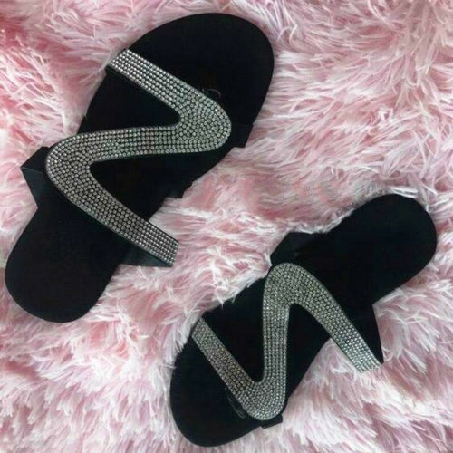 2026 Bling Bling Slides Women's Slippers for Summer Beach