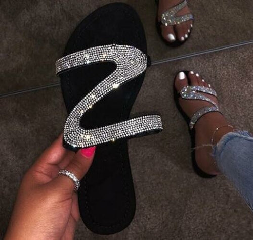 2026 Bling Bling Slides Women's Slippers for Summer Beach